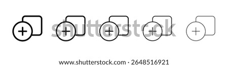 Add icon filled flat sign concept for web design.