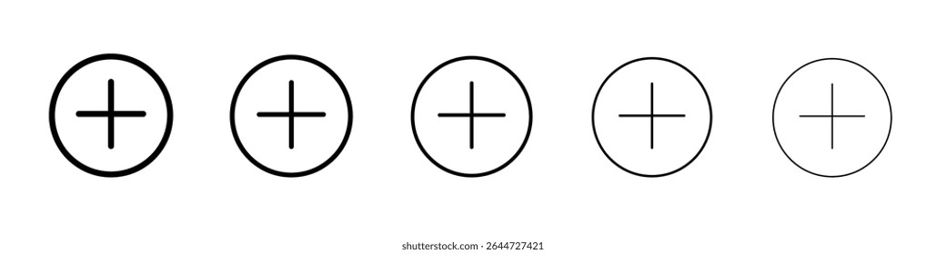 Add Icon flat illustration set logo