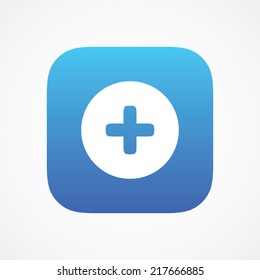 Add icon in flat style on the rounded button