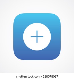 Add icon in flat style on the rounded button