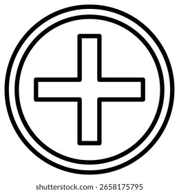 ícone adicionar logotipo de arte de contorno fino