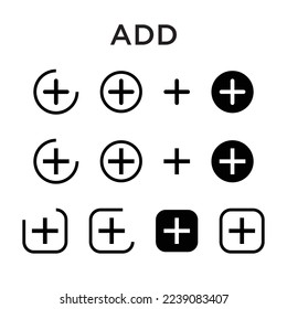 Add icon illustration isolated vector sign symbol