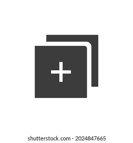 Añadir icono aislado en el gráfico de vectores en blanco y negro