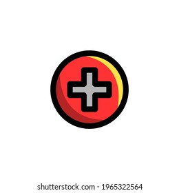 Add Icon, isolated on white. User Interface Outline Icon.
