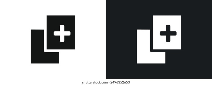 Add Icon linear graphics set vector in black