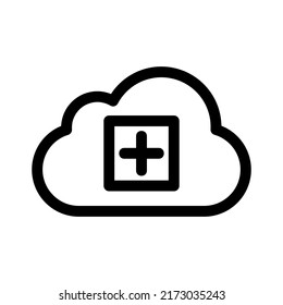 añadir icono o logotipo símbolo de signo aislado ilustración vectorial - iconos vectoriales de estilo negro de alta calidad
