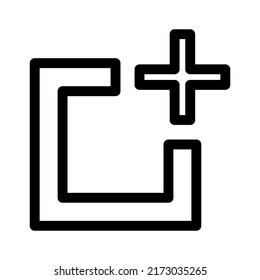 añadir icono o logotipo símbolo de signo aislado ilustración vectorial - iconos vectoriales de estilo negro de alta calidad
