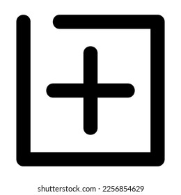 añadir icono o logotipo símbolo de signo aislado ilustración vectorial - iconos vectoriales de estilo negro de alta calidad