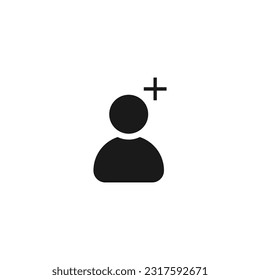 Add icon with man for UI design, design elements and many more.