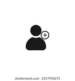Add icon with man for UI design, design elements and many more.