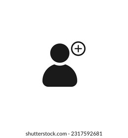 Add icon with man for UI design, design elements and many more.