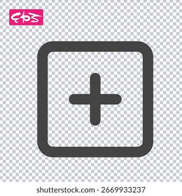 Agregar icono, agregar nuevo icono, crear nuevo icono, formato EPS icono de Vector archivo de ilustración
