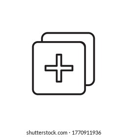 add icon outline design vector illustration black style. isolated on white background