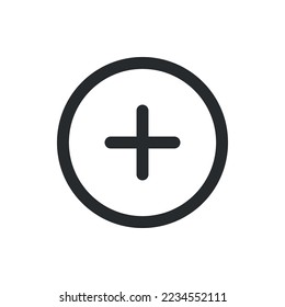 Add icon, plus icon,simple illustration