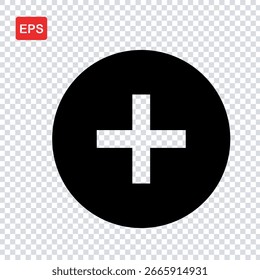 Symbol hinzufügen, plus Symbol, neues Symbol, EPS-Format, Vektorsymbol-Illustrationsdatei