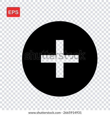 Add icon, plus icon, new icon, EPS format vector icon illustration file