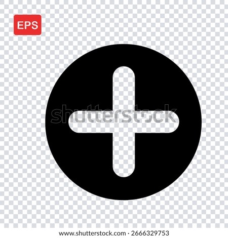 Add icon, plus icon, new icon, EPS format vector icon illustration file