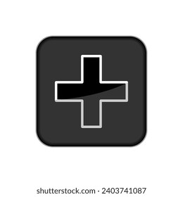 Add Icon. Plus, Positive. Ambulance, Medical Logo. Increase Sign and Symbol for Design, Presentation, Website or Apps Elements - Vector.    