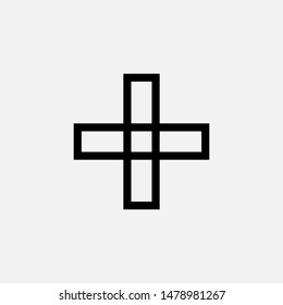 Add Icon. Plus, Positive or Increase Logo Vector, Sign and Symbol for Design, Presentation, Website or Apps Elements.