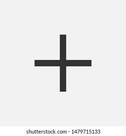 Add Icon. Plus, Positive or Increase Logo Vector, Sign and Symbol for Design, Presentation, Website or Apps Elements.