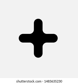Add Icon. Plus, Positive or Increase Logo Vector, Sign and Symbol for Design, Presentation, Website or Apps Elements.
