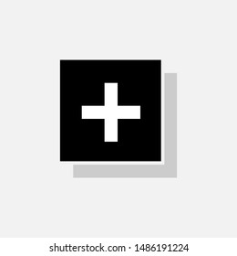 Add Icon. Plus, Positive or Increase Logo Vector. Sign and Symbol for Design.
