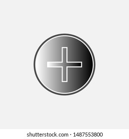 Add Icon. Plus, Positive or Increase Logo Vector, Sign and Symbol for Design, Presentation, Website or Apps Elements.