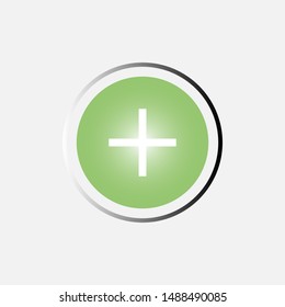 Add Icon. Plus, Positive or Increase Logo Vector, Sign and Symbol for Design, Presentation, Website or Apps Elements.