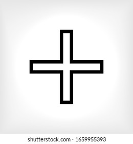 Add Icon. Plus Symbol. Increase Sign . Grow Element. Logo Component - Vector.