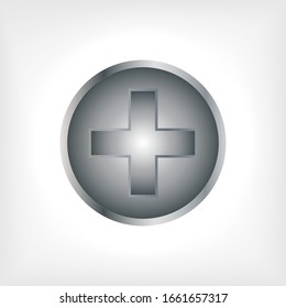 Agregar icono. Símbolo más. Aumentar signo . Crecer elemento. Componente de logotipo - Vector.