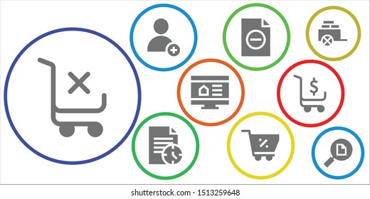 add icon set. 9 filled add icons.  Simple modern icons about  - Shopping cart, Add, File, Online shop, Cart