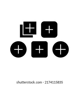 Add Icon Set Vector Symbol Design Illustration