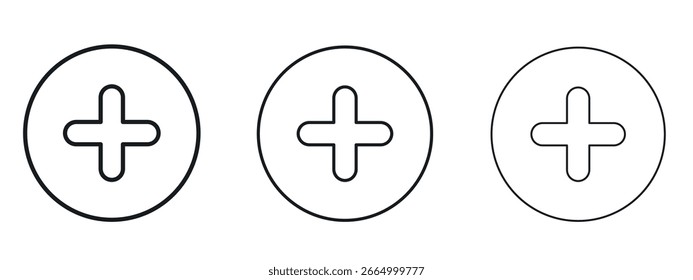 Add icon simple line design - Simple Vector Illustration