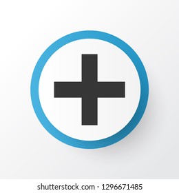 Add icon symbol. Premium quality isolated plus element in trendy style.