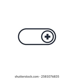 Add icon symbol vector sign isolated on white background illustration for graphic and web design