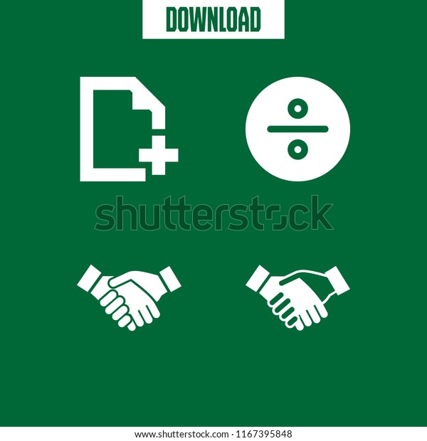 add icon. This set with add file, hands\
salutation of two businessmen, division and two businessmen hands\
salutation vector icons for mobile and\
web