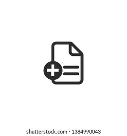 Add icon in trendy flat style isolated on background. Add icon page symbol for your web site design Add icon logo, app, UI , on white background Vector.