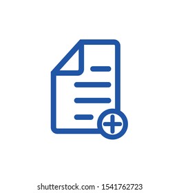 Add icon vector. Add file symbol. Vector icon document