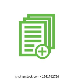Add icon vector. Add file symbol. Vector icon document
