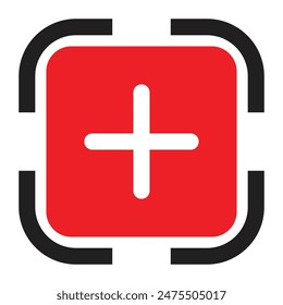 Añadir icono, Ilustración vectorial, estilo relleno, mejor utilizado para el Web