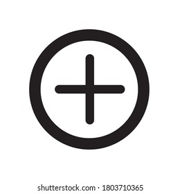 Add Icon vector illustration. Isolated vector icon on white background.