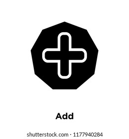 Add icon vector isolated on white background, logo concept of Add sign on transparent background, filled black symbol
