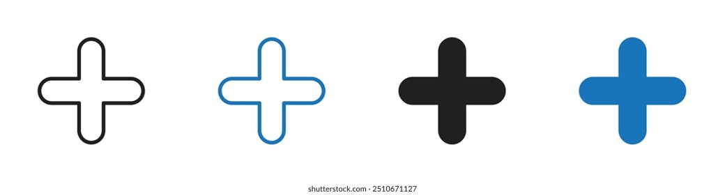 Add icon Vector set outline