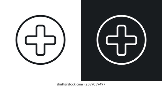Add icons in black and white liner strokes for web design.