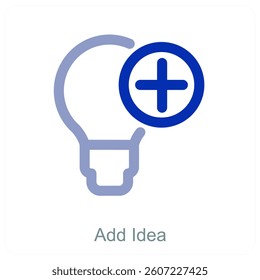 Add Idea and innovation icon concept