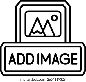 Adicionar Design de Ícone de Estilo Preenchido de Imagem
