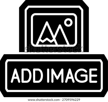 Add Image Glyph Style Icon Design