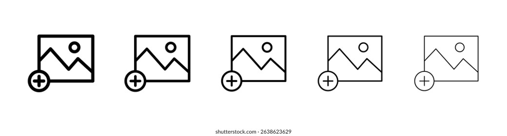 Add image icon concept. graphic design, logo, Web, UI.