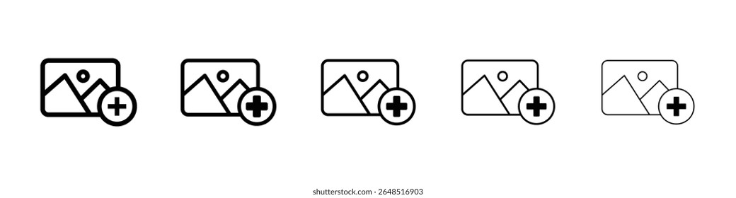Bildsymbol hinzufügen. Entwurfsvorlage für Grafiksymbol