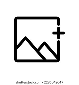 add image icon line icon isolated with white background